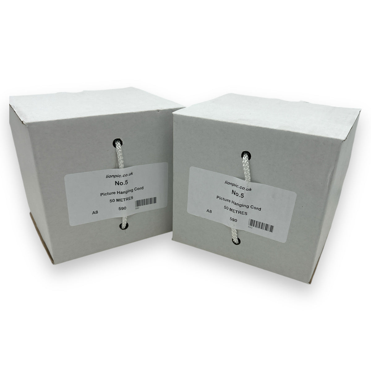 White Low-Stretch Picture Hanging Cord – 100m, No.1–No.5 – product image 12