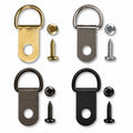 Small 1-Hole D-Ring Hangers – 4 Finishes, Screws Optional