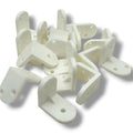 White Plastic Right-Angle Corner Brackets – 24mm