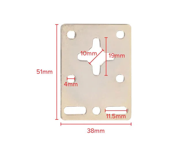 Universal Brass-Plated Mirror Plates – Pack of 4 – product detail 4