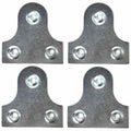 Chrome-Plated Flat Mirror Hanging Plates – 46mm, Pack of 4