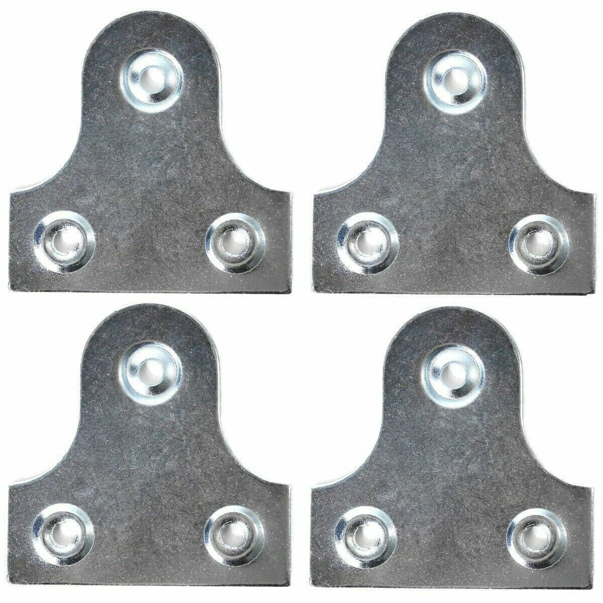 Chrome-Plated Flat Mirror Hanging Plates – 46mm, Pack of 4