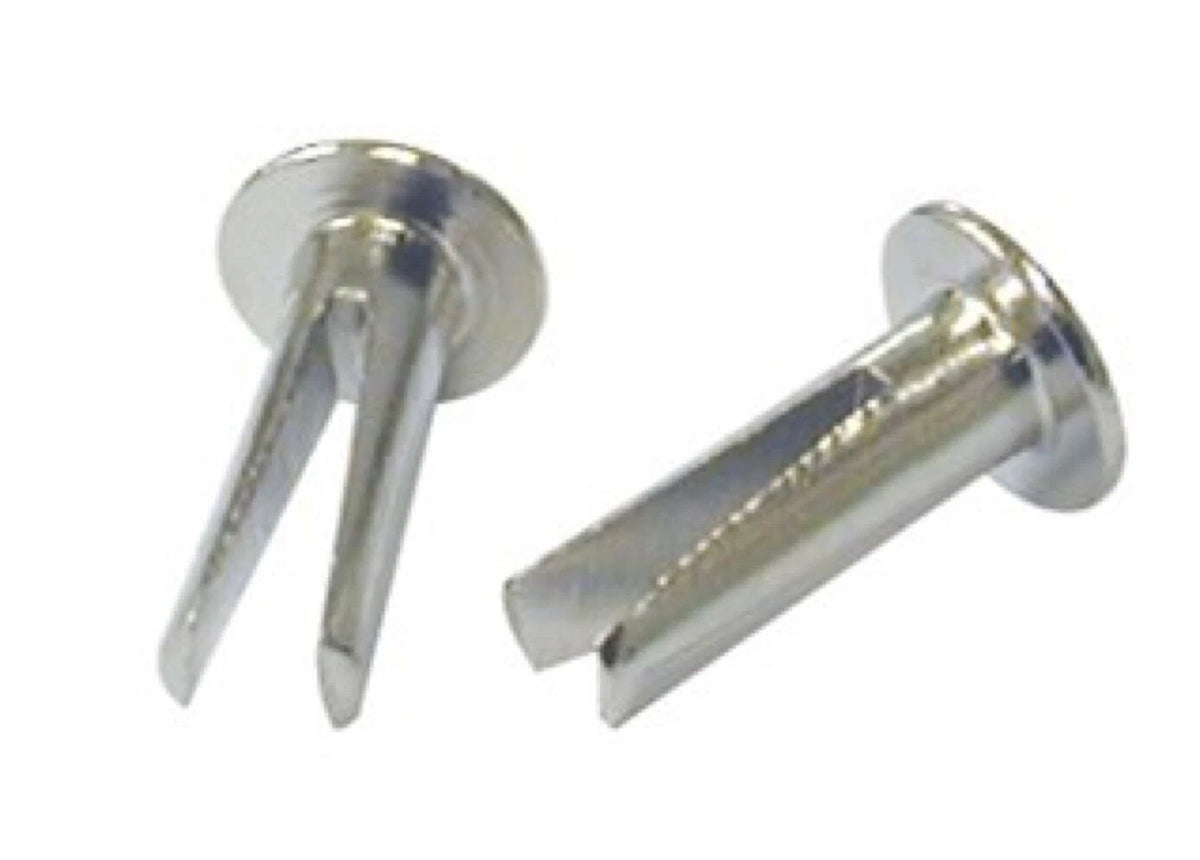 Bifurcated Rivets Split Leg Nickel Plated 3/8" x No 11 Leather Framing Domed – product image 3
