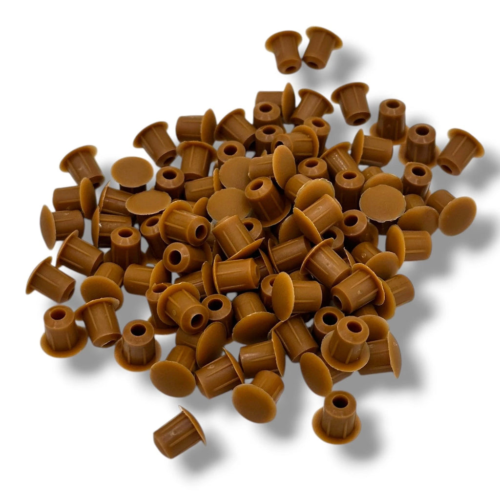 Teak Brown 5mm Holefix push-fit drill hole cover caps