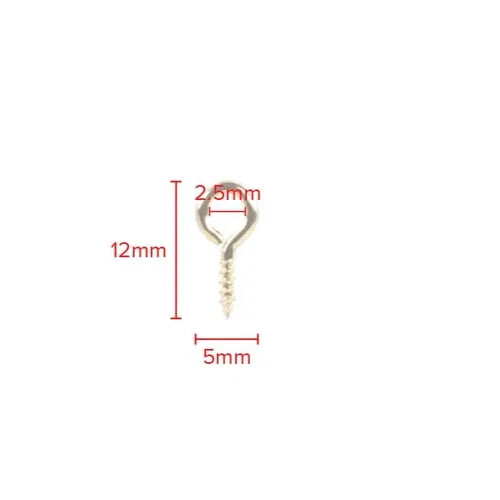 Screw Hooks Eyes Brass Eye Picture Frame Hanging 12 × 00 14 × 1 16 × 1 20 × 2 25 × 4 30 × 6 – product image 10