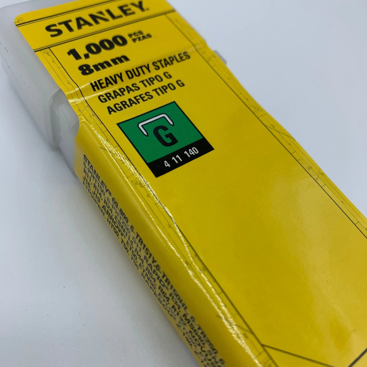 Stanley Staples 6mm 8mm 10mm 12mm 14mm Type G Heavy Duty Staple Gun Refills – product image 3