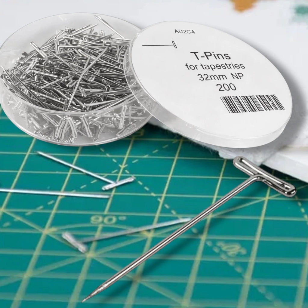 T Pins Stretching Tapestries 200 × 32mm Needlework Framing Steel Nickel tpin – product image 1