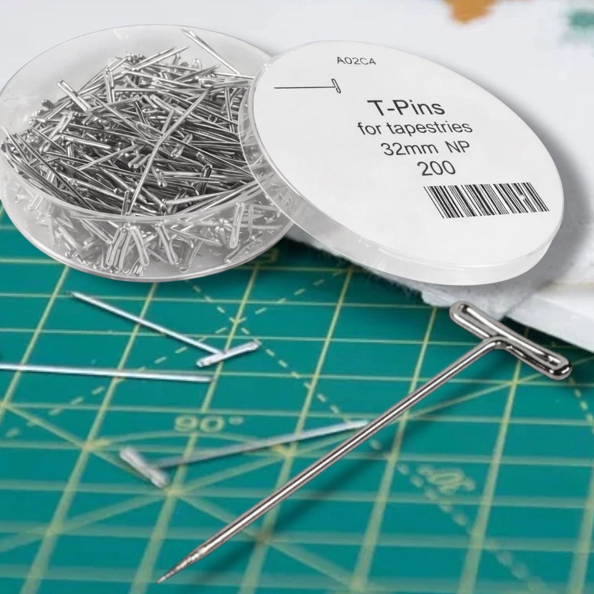 T Pins Stretching Tapestries 200 × 32mm Needlework Framing Steel Nickel tpin – product image 1