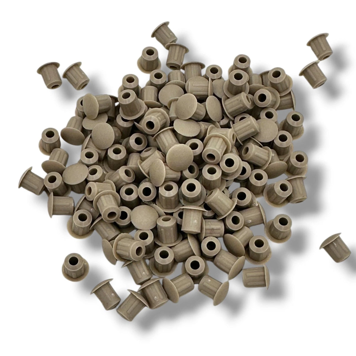 Beige 5mm Holefix push-fit drill hole cover caps