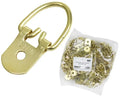 Brass D-Ring Hanger Hook X100 Heavy Duty One Hole 46mm Mirror Picture Hanging – product image 1