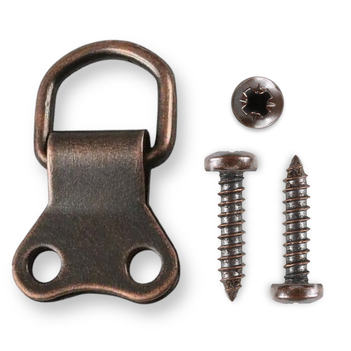 Bronze Double D-Ring Picture Frame Hangers – with Screws