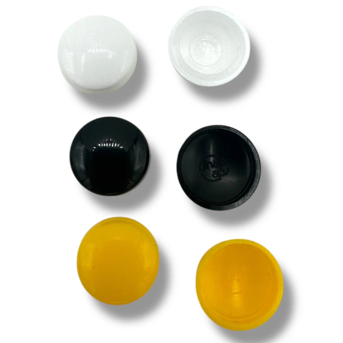 Number Plate Cap Screws 6pcs Fixings Gloss Screw Cover Black White Yellow – product image 7