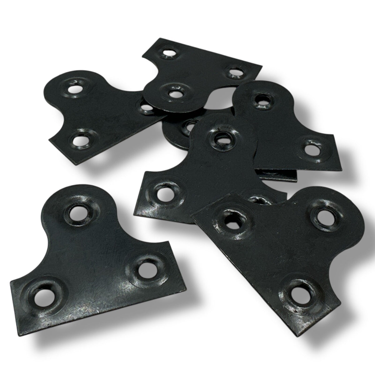 Black 3-Hole Mirror Plates – 38mm
