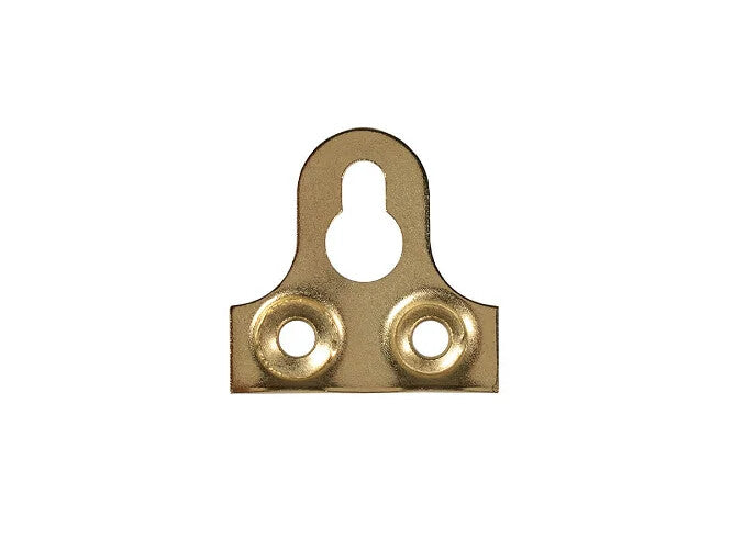 Brass-Plated Slotted Mirror Plates – 19mm