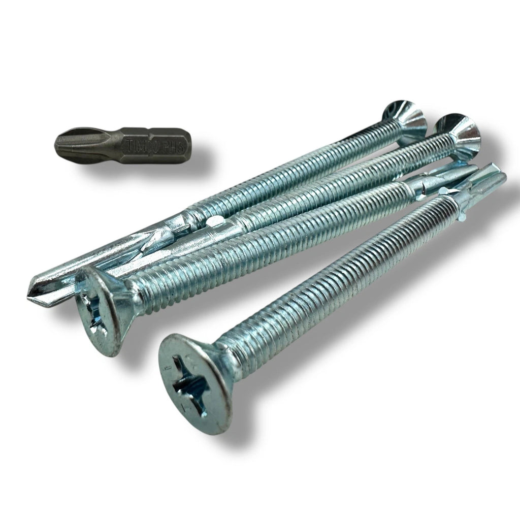 Self Drilling Screws Countersunk 5.5 × 85mm Winged Tek Wood To Metal Fixing × 100 – product image 2
