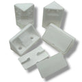Campervan Corner Connector Blocks with Caps – White, 44 × 20mm - image 1