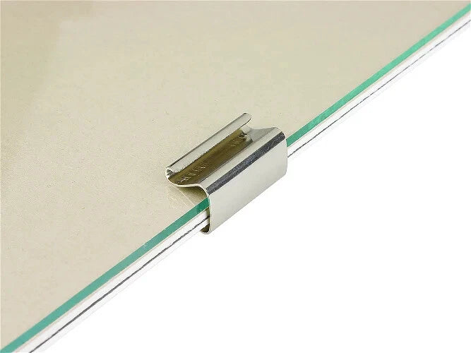 Frameless Clips Acle type 20mm long French Style Sandwich Picture Back Glass – product image 1