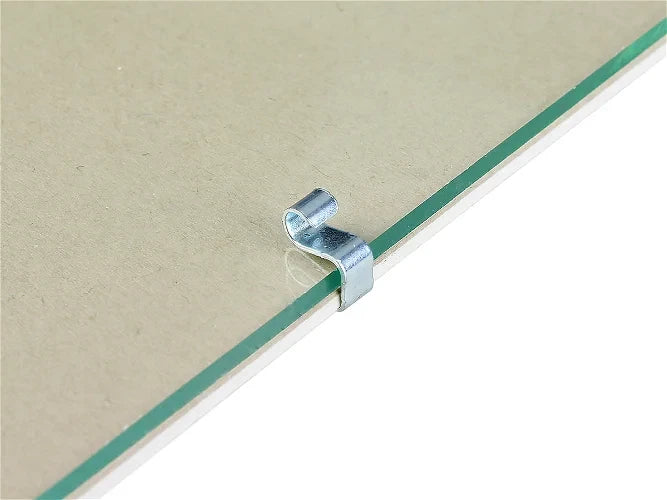 Frameless Clips 7mm French Acle type Style Sandwich Picture Back Board Glass – product image 1