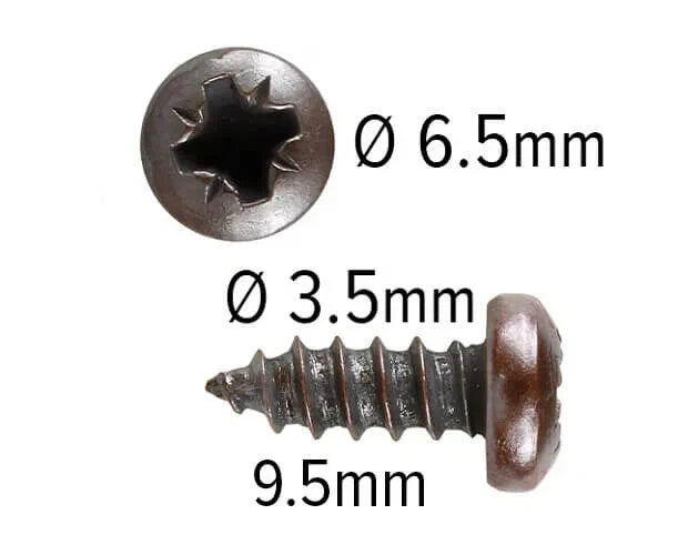 Wood Screws No.6 × 10mm / 3.5 × 3/8" - Pan Pozi Bronze Picture Framing Photo DIY – product image 2
