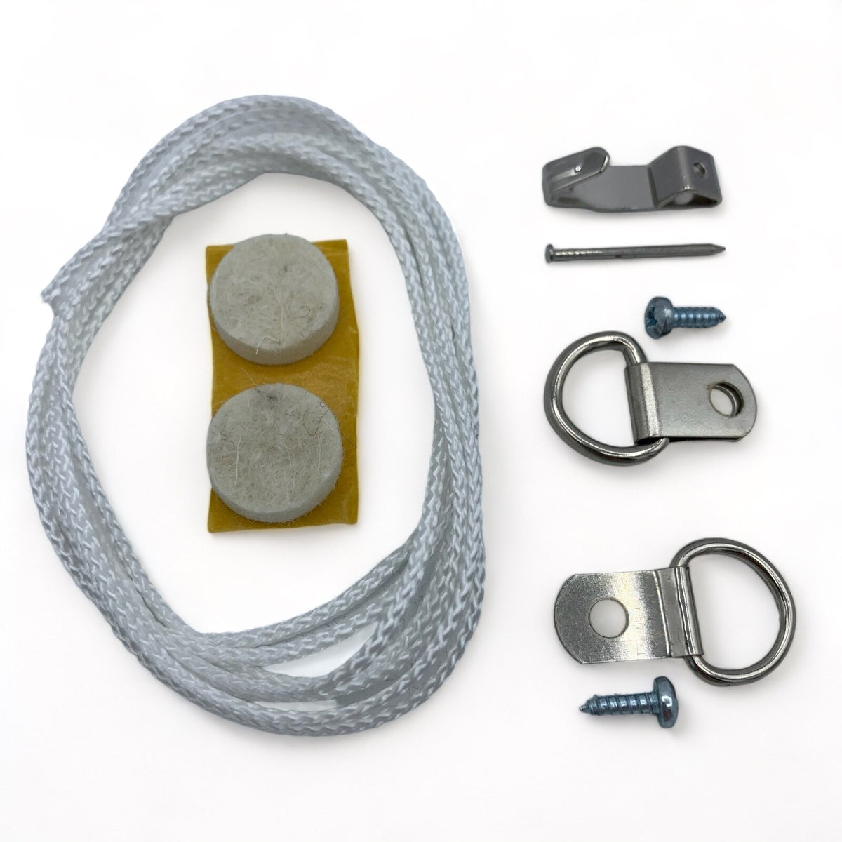 Medium Picture Frame Hanging Kit – Cord, Single D-Rings & Hook – product image 1