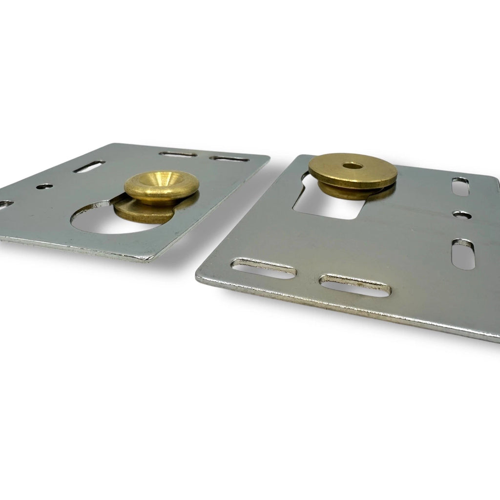 Picture hanging Hanger Frame Nickel Keyhole Plates FLAT + Wall Bezels × 2 Framing – product image 3