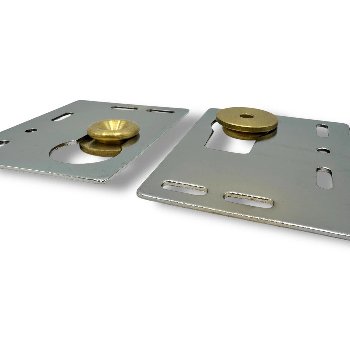 Picture hanging Hanger Frame Nickel Keyhole Plates FLAT + Wall Bezels × 2 Framing – product image 3