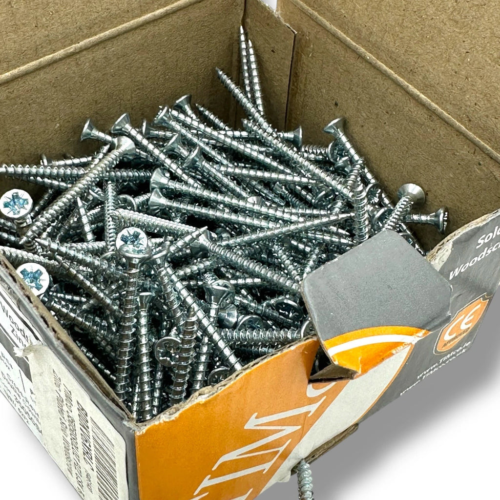 TIMco Solo Woodscrews 3.5 × 50mm 6 × 2" PZ Double CSK Zinc 200 Pack DIY Screw – product image 2