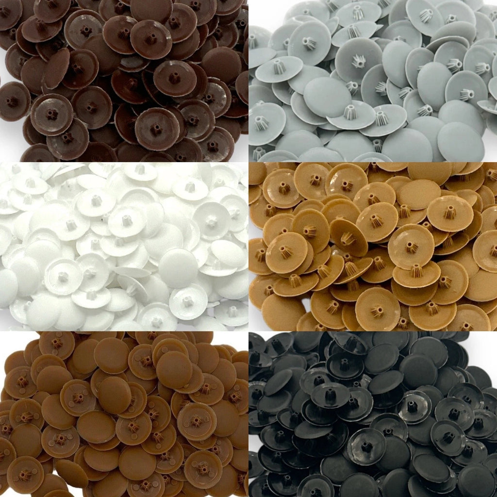 PZ2 Screw Caps Covers Pozi Head 12mm Push Fit Furniture Black White Brown Spax – product image 1