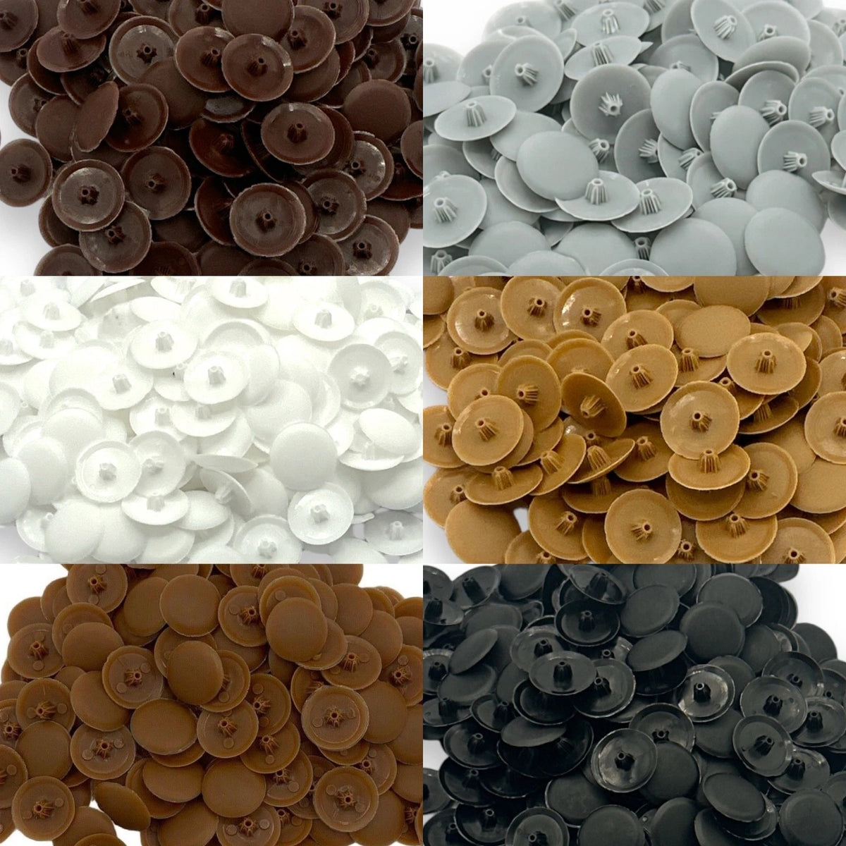 PZ2 Screw Caps Covers Pozi Head 12mm Push Fit Furniture Black White Brown Spax – product image 1
