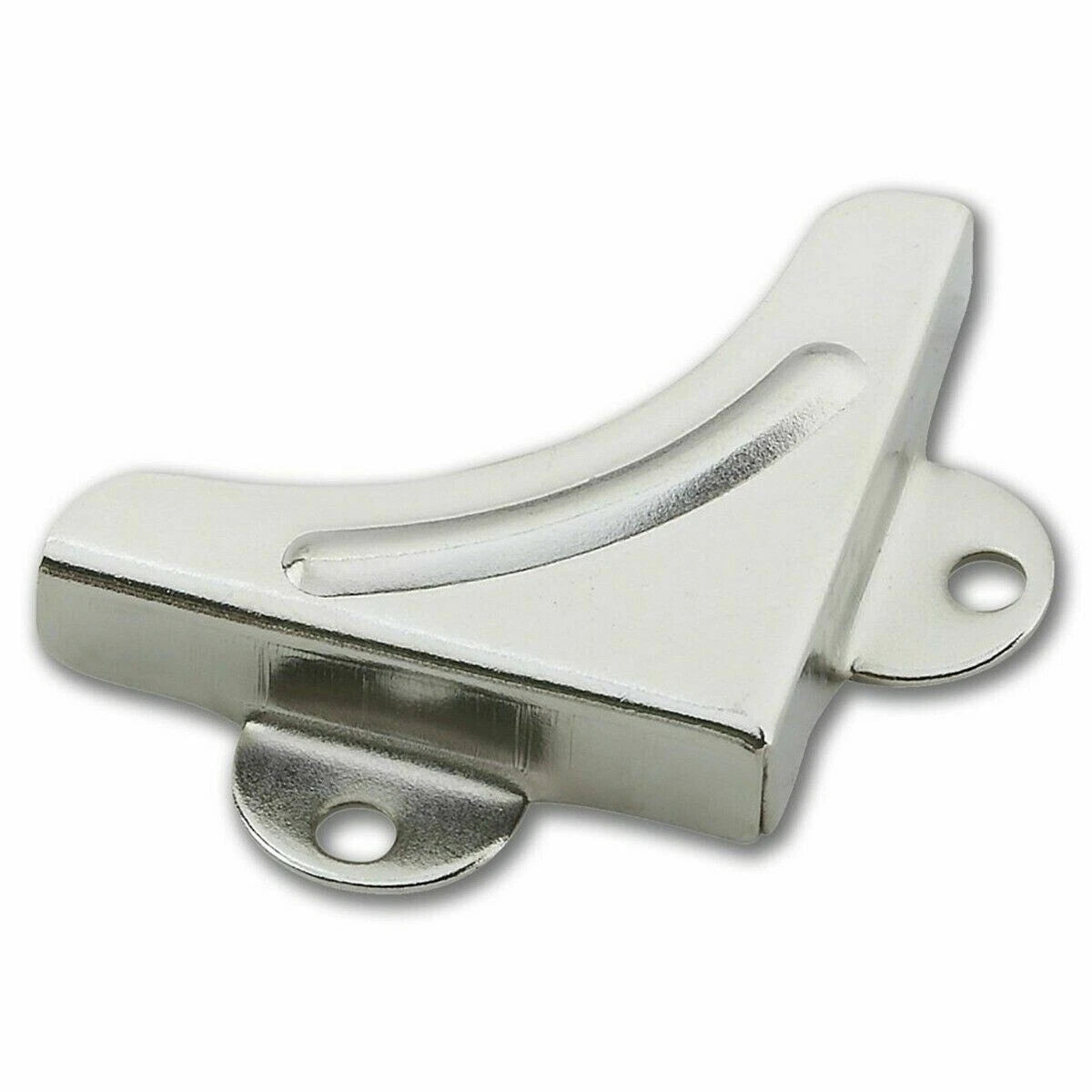 Mirror Corner Glass Brackets 4 × 32mm Mounting Nickel Board up to 6mm Thick – product image 1