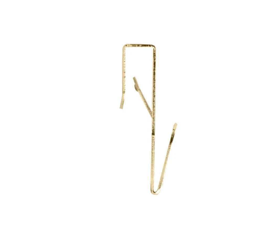 Clip Over Sawtooth Hanger For Backing Board Brass Neat Picture Frame Hangers – product image 3