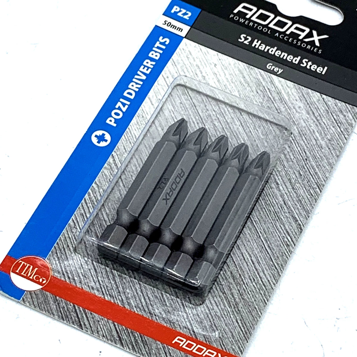Insert Driver Bits Addax Pozi 2 PZ2 50mm Screwdriver S2 Grey Pack Of 5 Drill Bit – product image 1