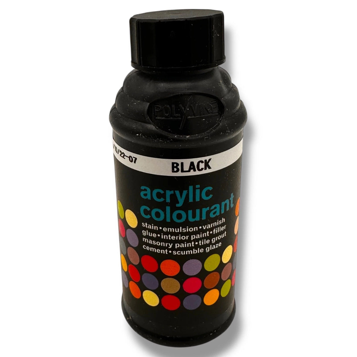 Polyvine Acrylic Colourant 50g Black Vibrant Waterbased Concentrated Pigments – product image 1