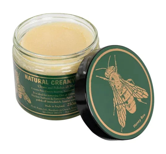 Beeswax Natural Creamy Clear 250ml Flag jar Framing Canvas Woodwork Black Bison – product image 1