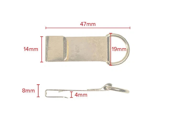 D-Ring LA FLAT Brass Plated Picture Framing Frame Hanging D-Rings for 2.5mm Board – product image 3