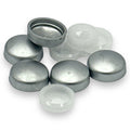 Screw Cover Cap Shower X10 Satin Chrome Frame Metal Electroplated 10/12g Washers – product image 1
