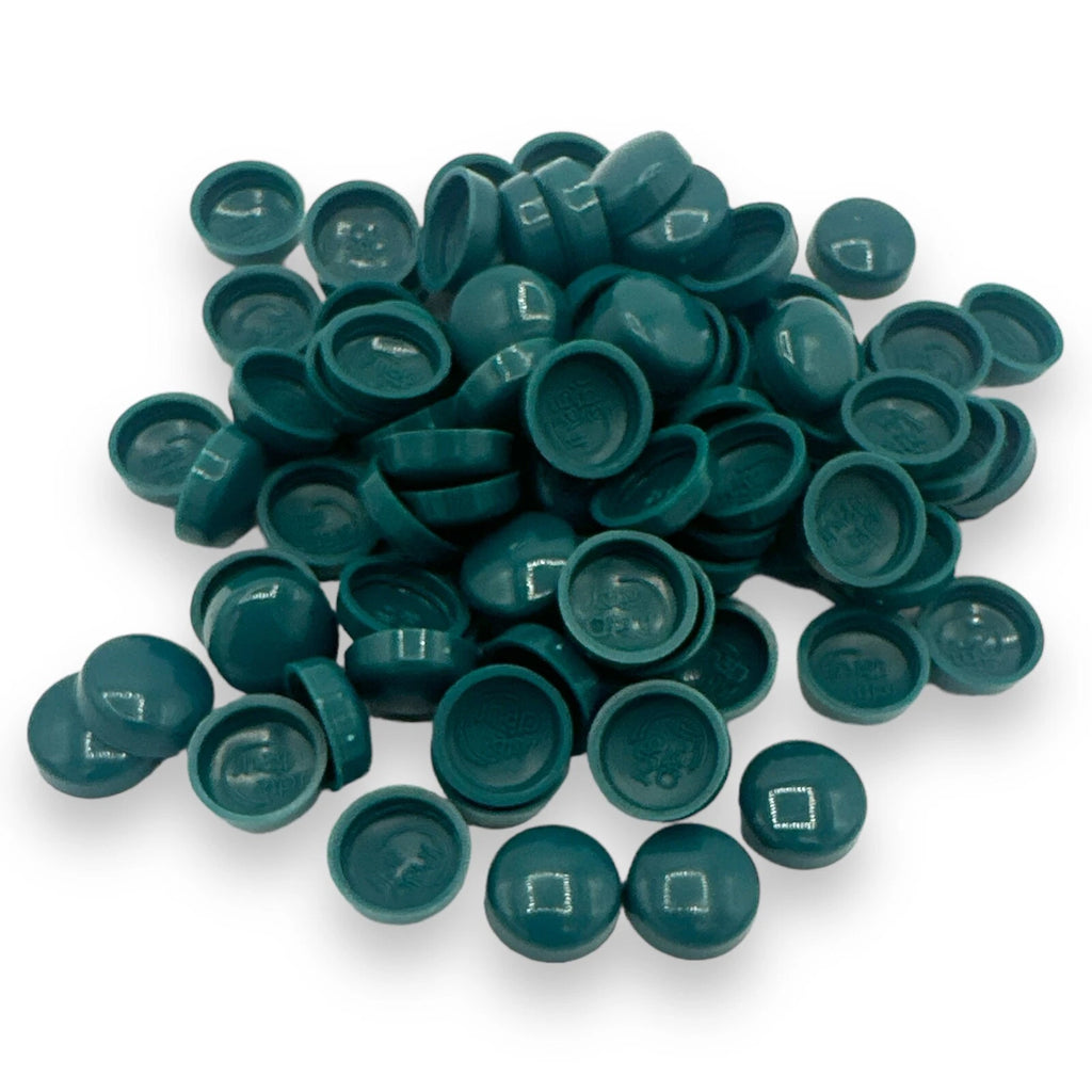Teal Gloss 6/8g Snap-Caps screw cover caps