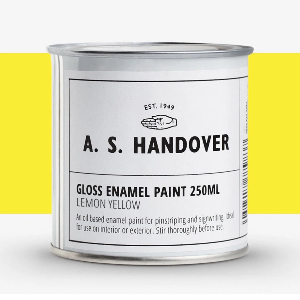 Enamel Paint Oil Based Lemon Yellow Handover Signwriting & Pinstriping - 250ml – product image 3