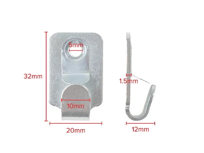 Heavy Duty Steel Safety Picture Frame Mirror Canvas Hooks 15kg Screws & Plugs – product image 5