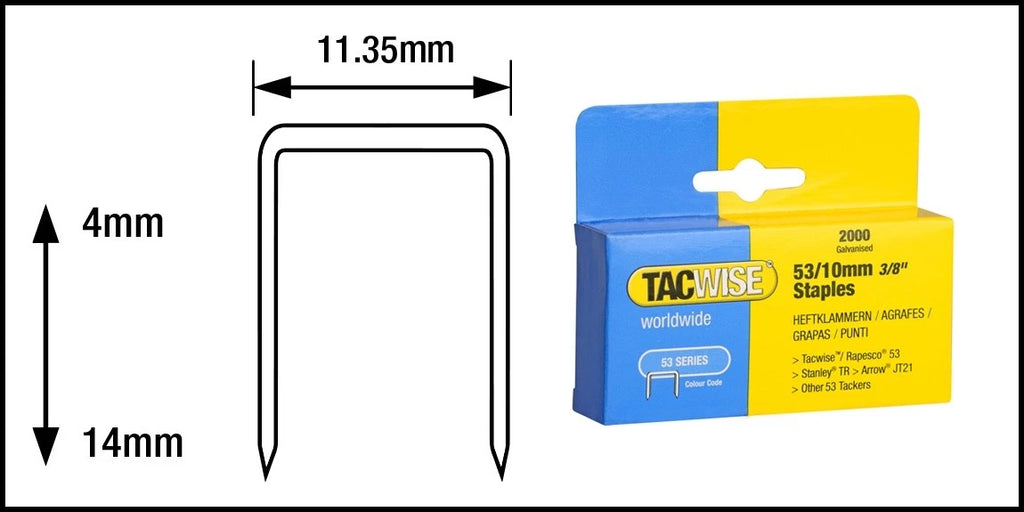 Manual Staple Gun Kit Hand Stapler Tacwise 53 Series With Staples Remover Guide – product image 7