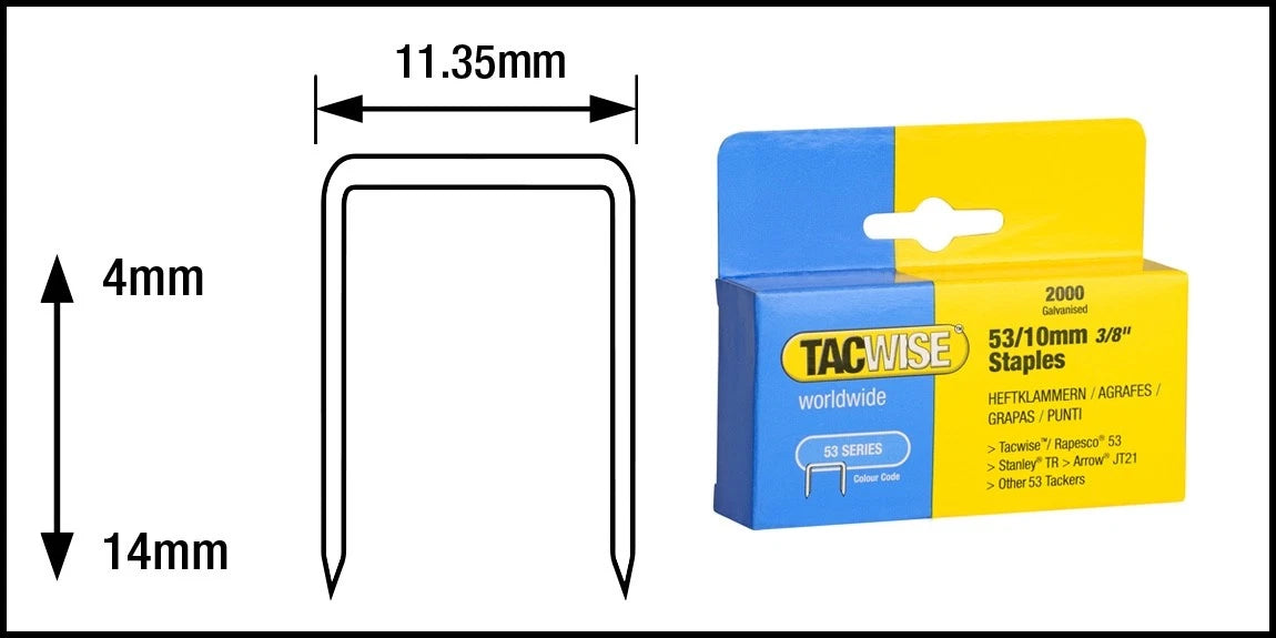 Manual Staple Gun Kit Hand Stapler Tacwise 53 Series With Staples Remover Guide – product image 7