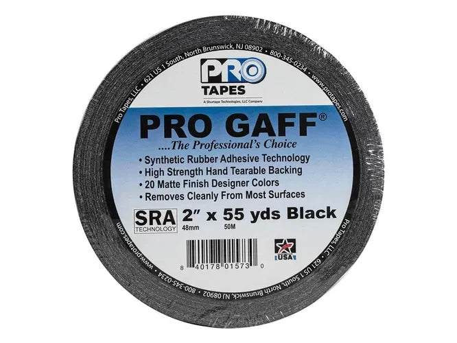 Pro Gaff Cloth Tape Black White Self Adhesive 48mm × 50m Picture Framing – product image 2
