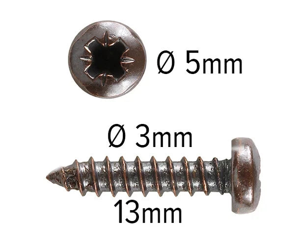 Wood Screws No.4 × 13mm / 1/2" - Pan Pozi Bronze Picture Framing Photo DIY – product image 2