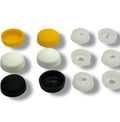 Number Plate Fixings 6pcs Large 10/12g Screw Cover Cap Kit Black White Yellow – product image 1
