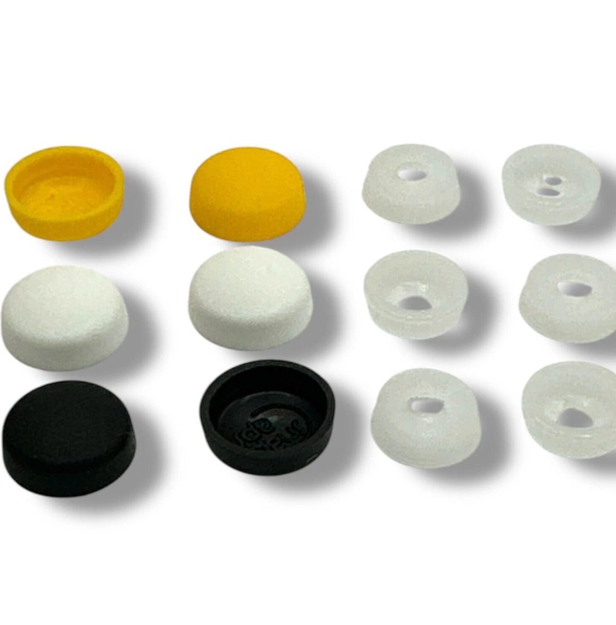 Number Plate Fixings 6pcs Large 10/12g Screw Cover Cap Kit Black White Yellow – product image 1