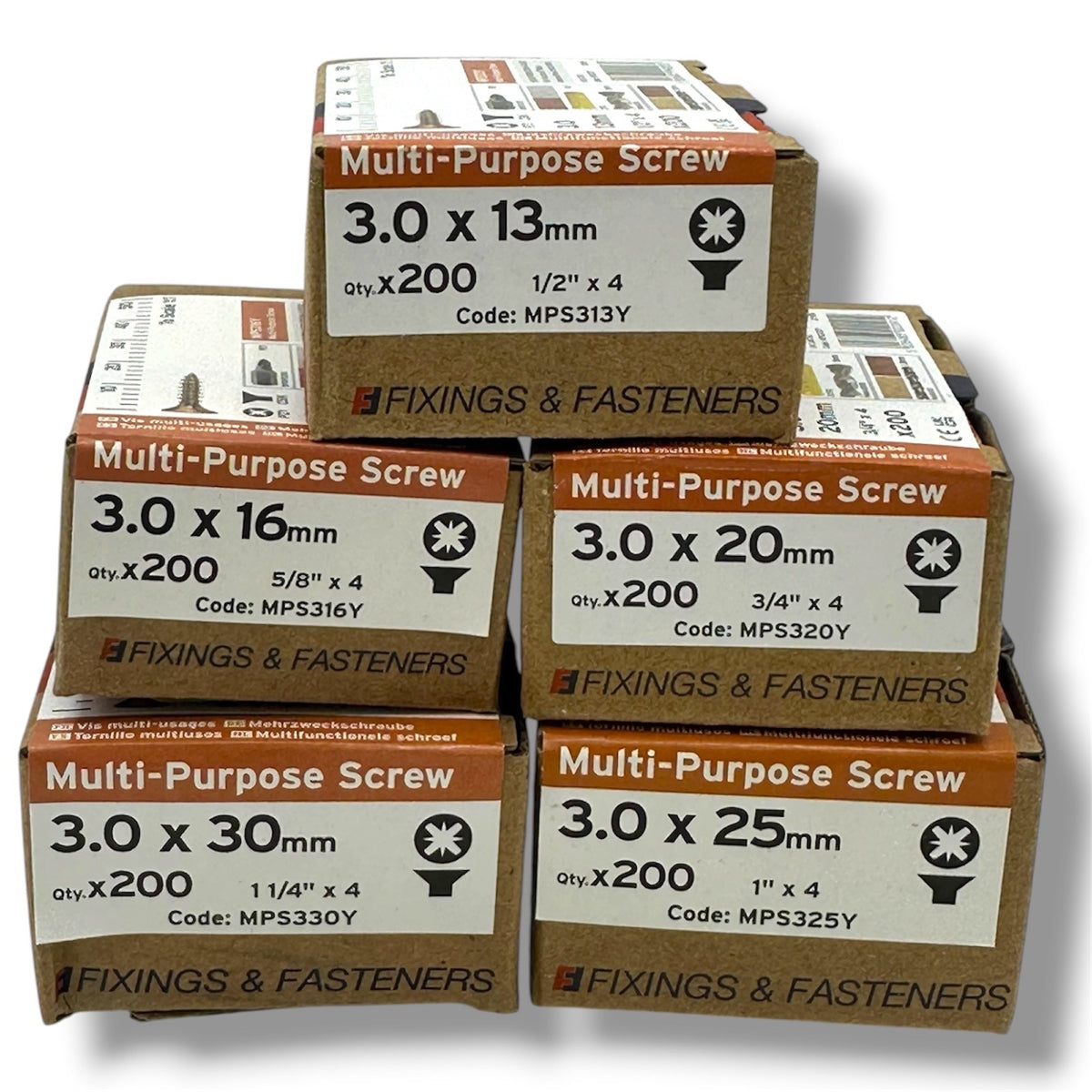 ForgeFix 3.0mm Yellow Zinc Wood Screw Assortment – 1,000 Pieces – assorted screw boxes