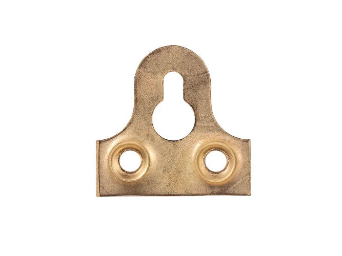 Brass-Plated Slotted Mirror Plates – 25mm
