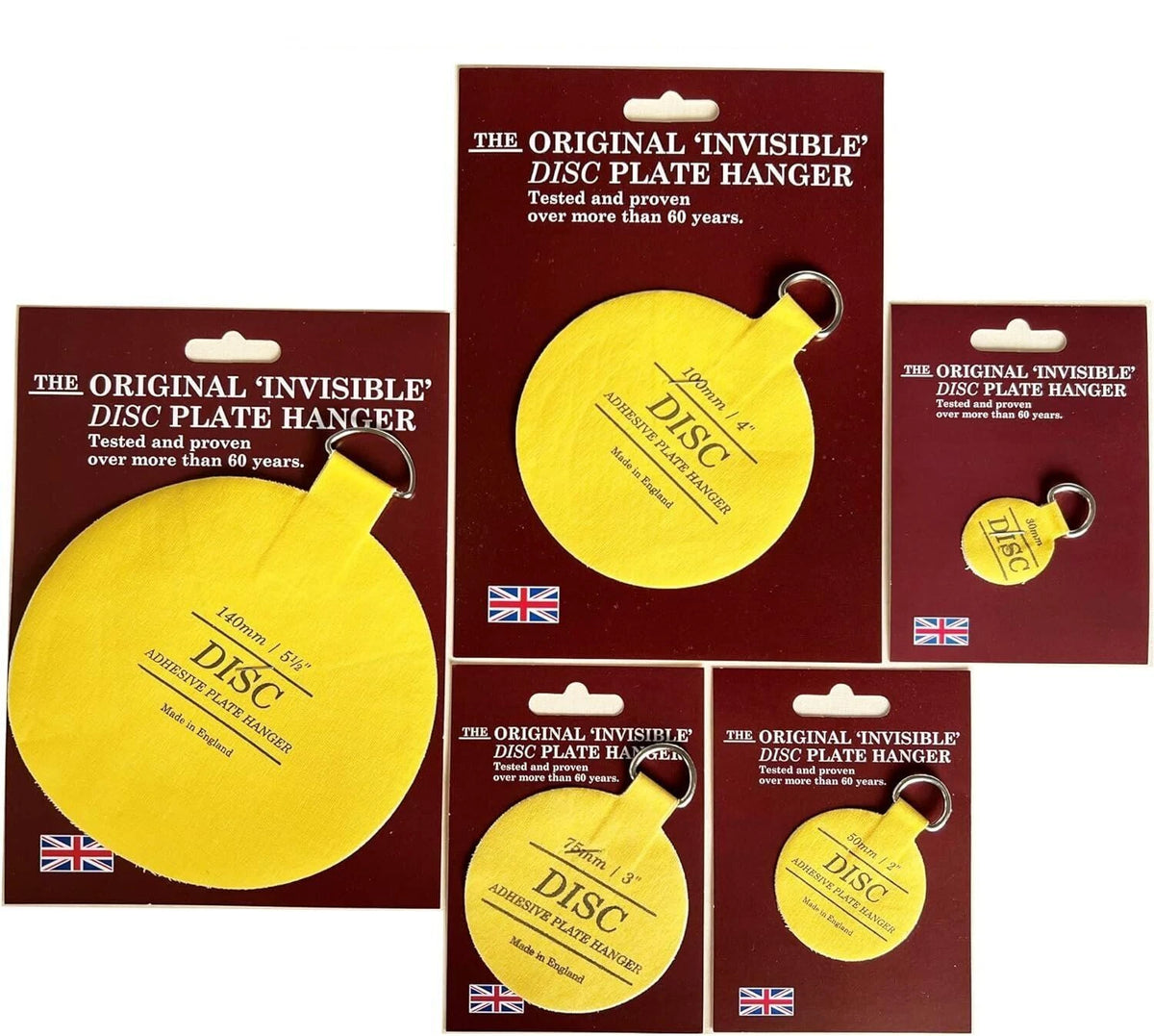Disc Plate Hangers – Self-Adhesive Invisible Plate Hooks 30–140mm – product image 7